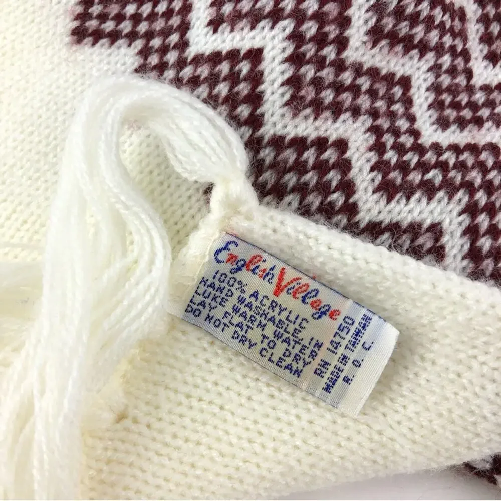 Vintage English Village Scarf & Hat Set